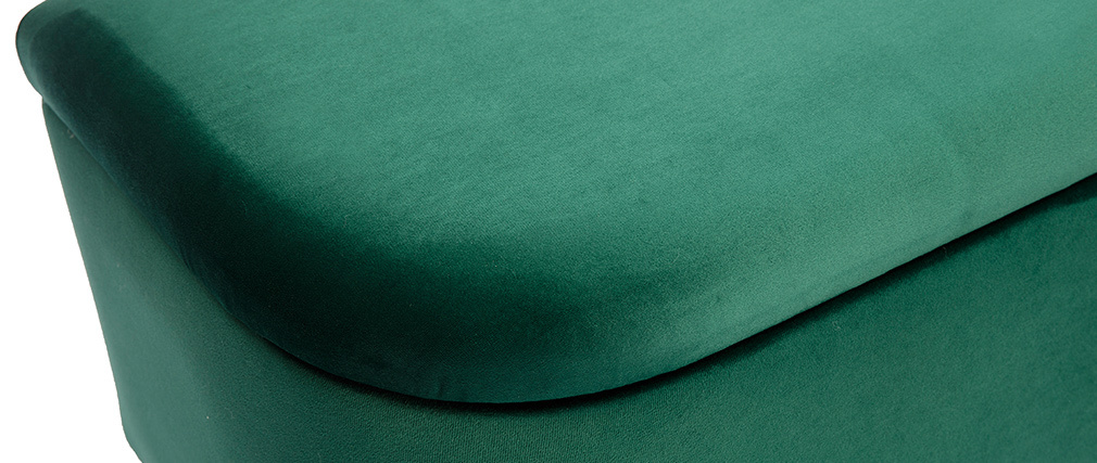 Banc coffre en velours vert ATON