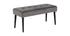 Banc design en velours gris capitonn&eacute; GUESTA