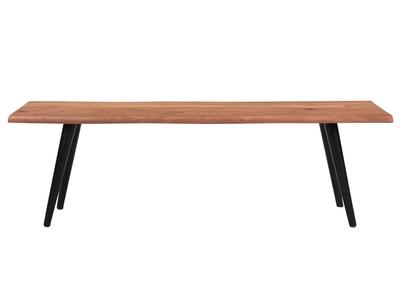 Banc en acacia et m&eacute;tal noir L145 cm EDGE