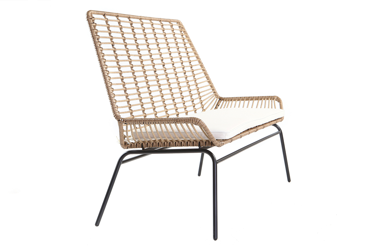 Banquette en fils de r�sine fa�on rotin TANGO