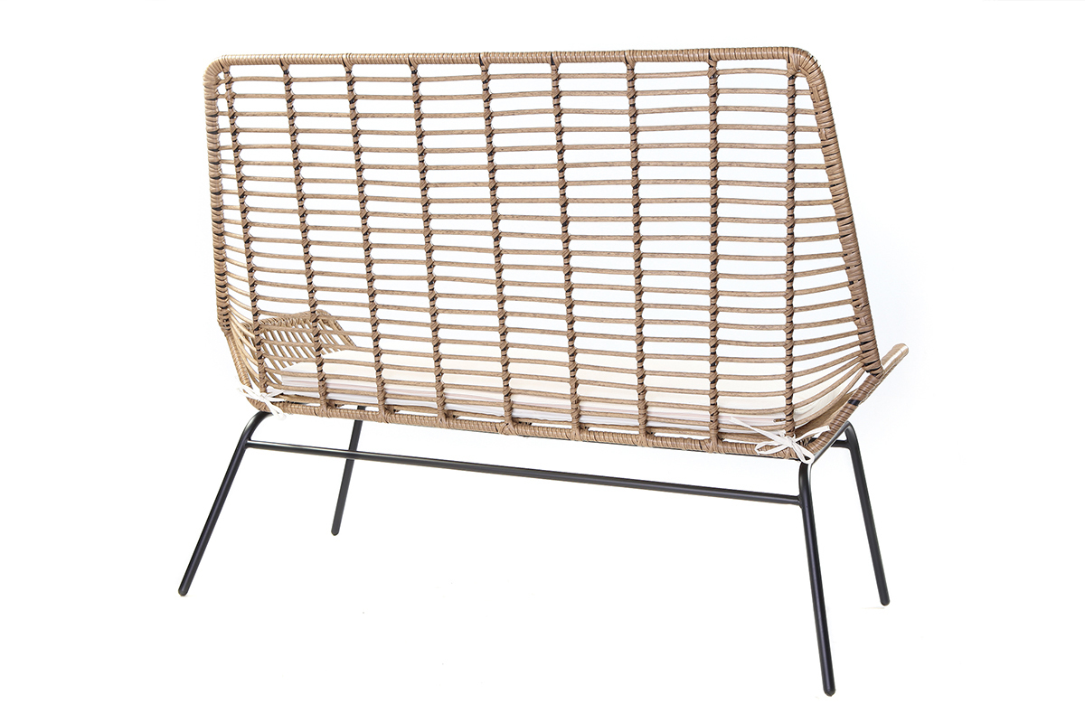 Banquette en fils de r�sine fa�on rotin TANGO