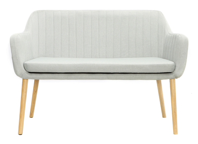 Banquette scandinave 2 places gris clair ALEYNA