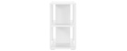 Biblioth&egrave;que basse design blanche L168 cm MUSSO