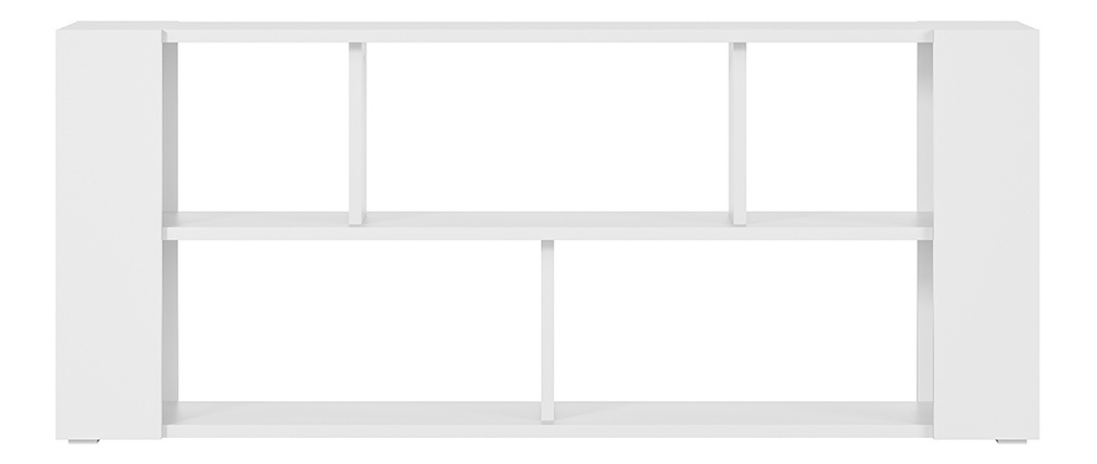 Biblioth�que basse design blanche L168 cm MUSSO