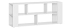 Biblioth&egrave;que basse design blanche L168 cm MUSSO