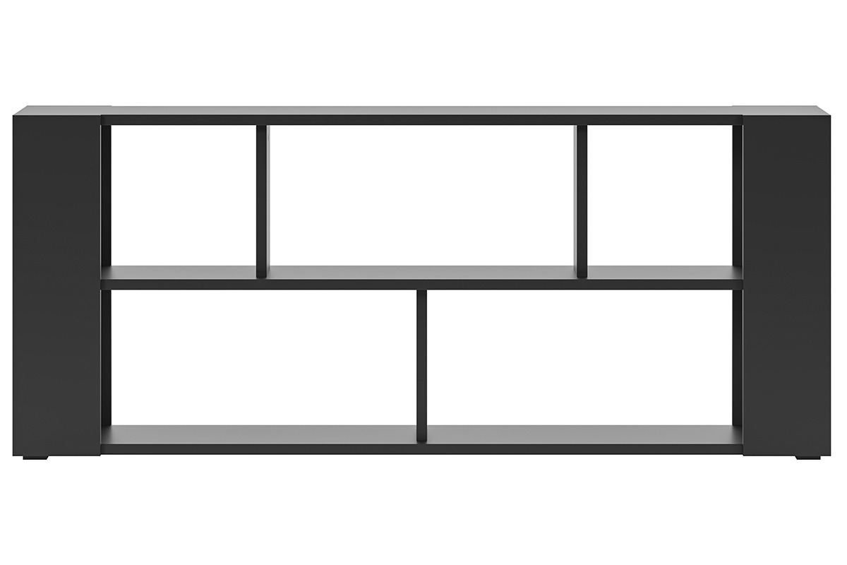 Bibliothque basse design noire L168 cm MUSSO