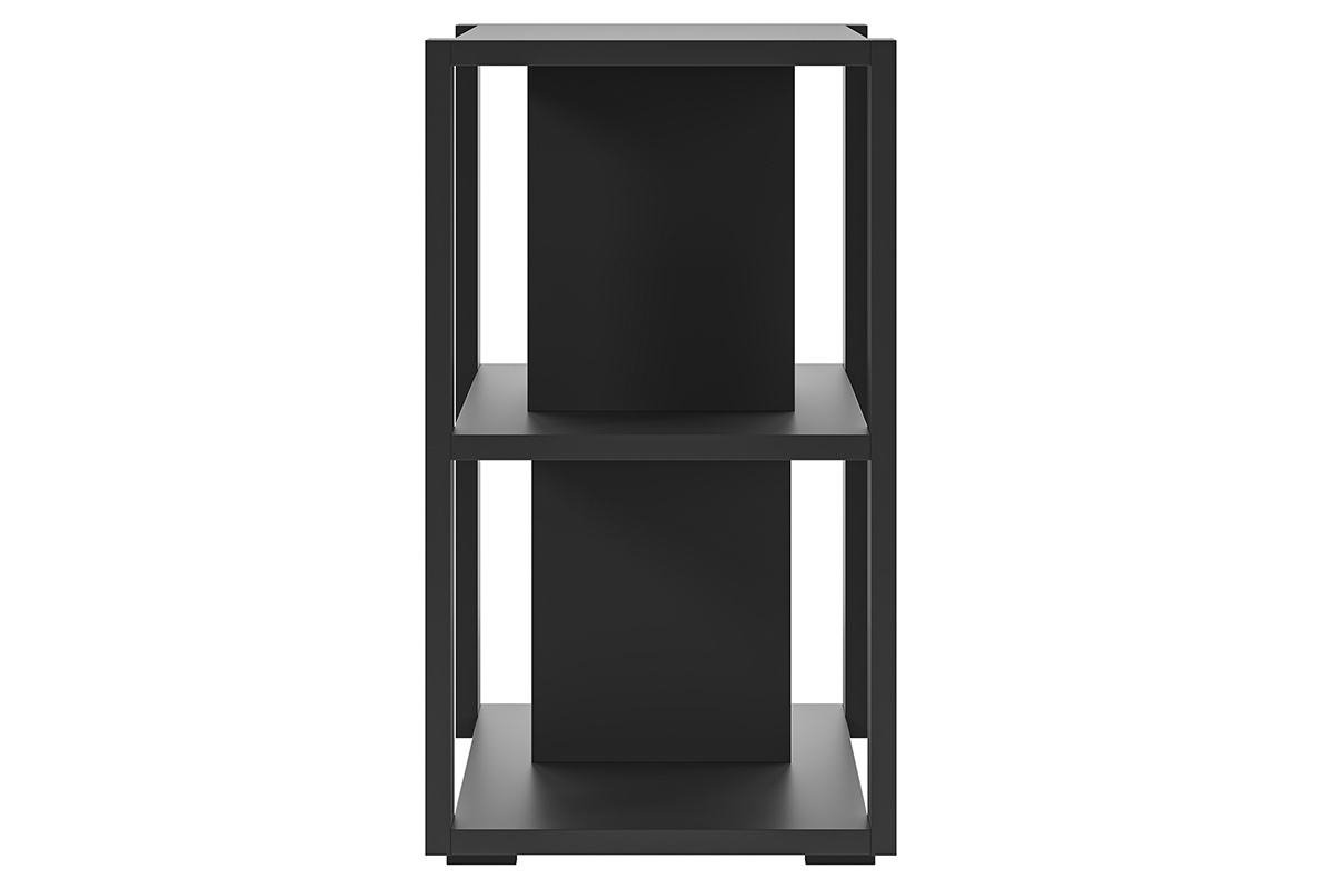 Bibliothque basse design noire L168 cm MUSSO