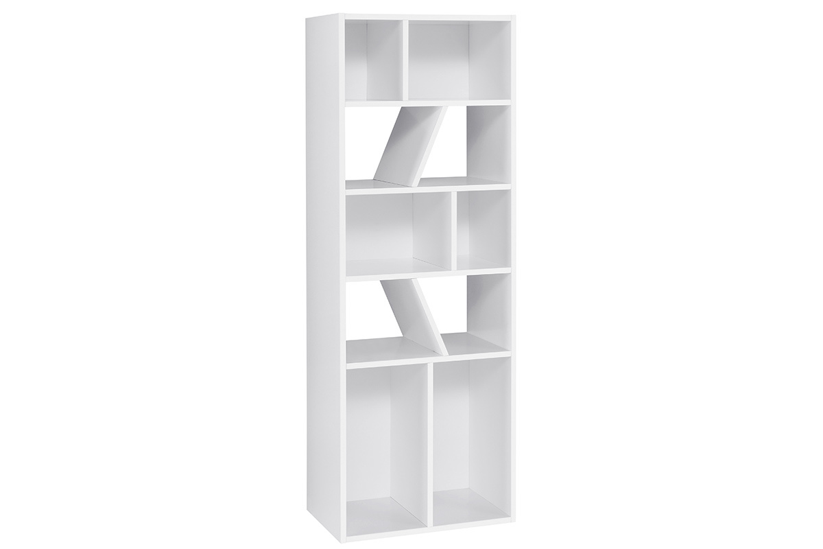 Bibliothque design blanche 60 cm AZTEQUE