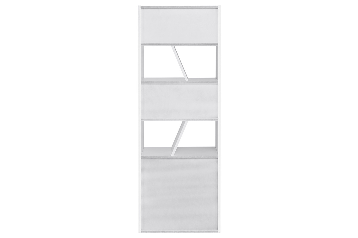 Bibliothque design blanche 60 cm AZTEQUE