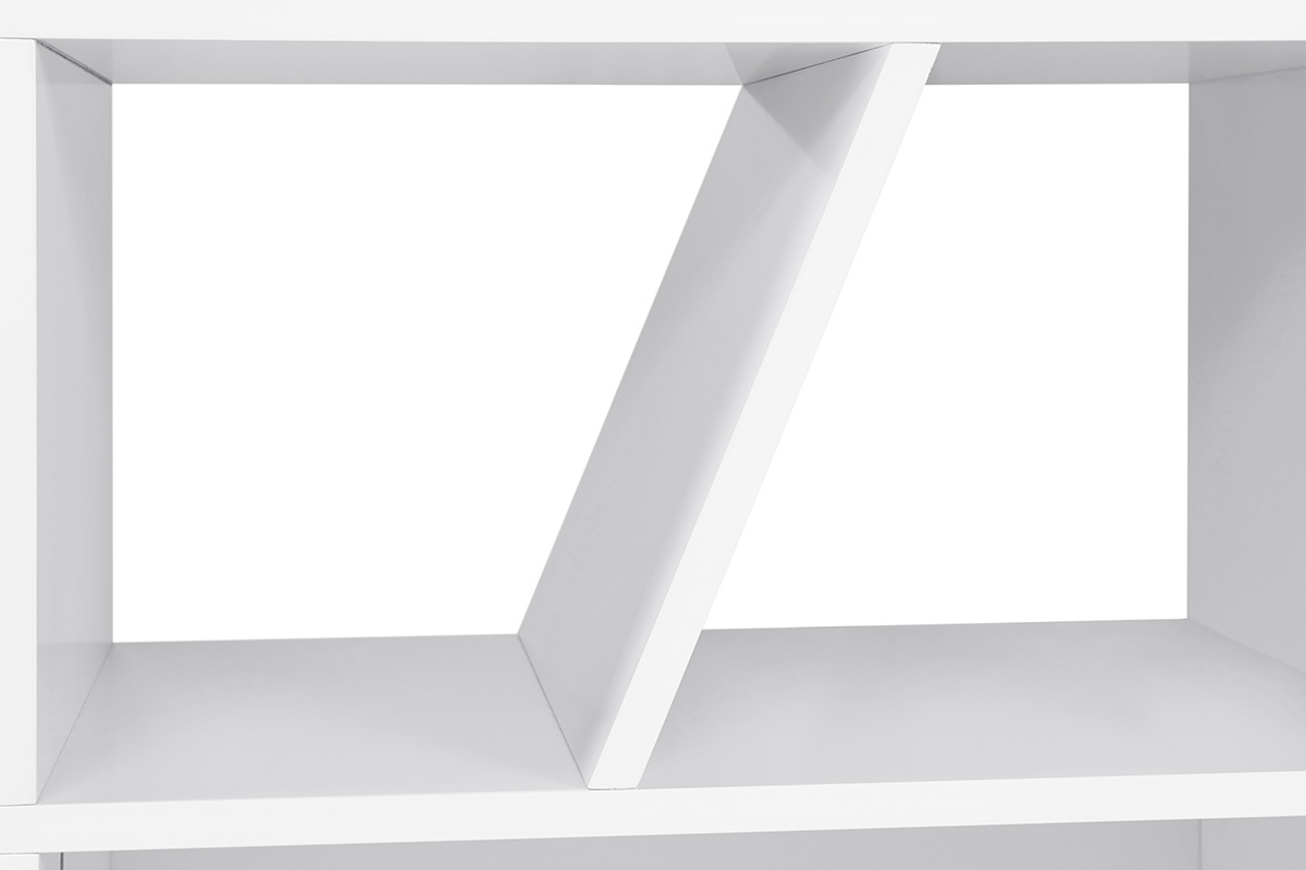 Bibliothque design blanche 60 cm AZTEQUE