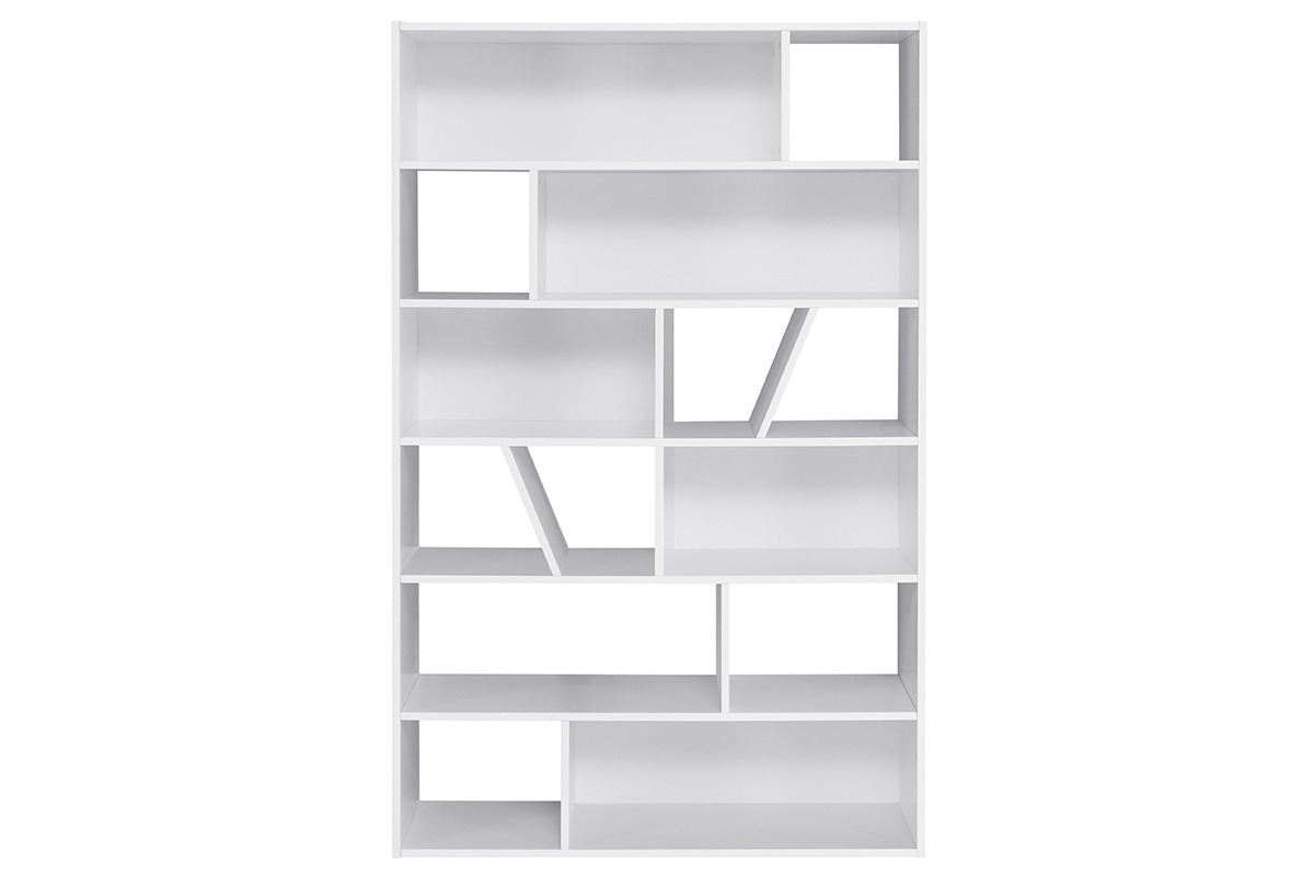 Bibliothque design blanche L120 cm AZTEQUE