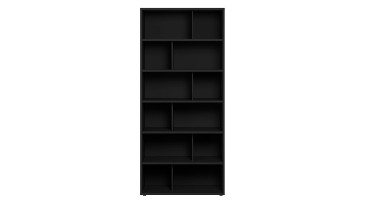 Bibliothque design bois noir L92 EPURE