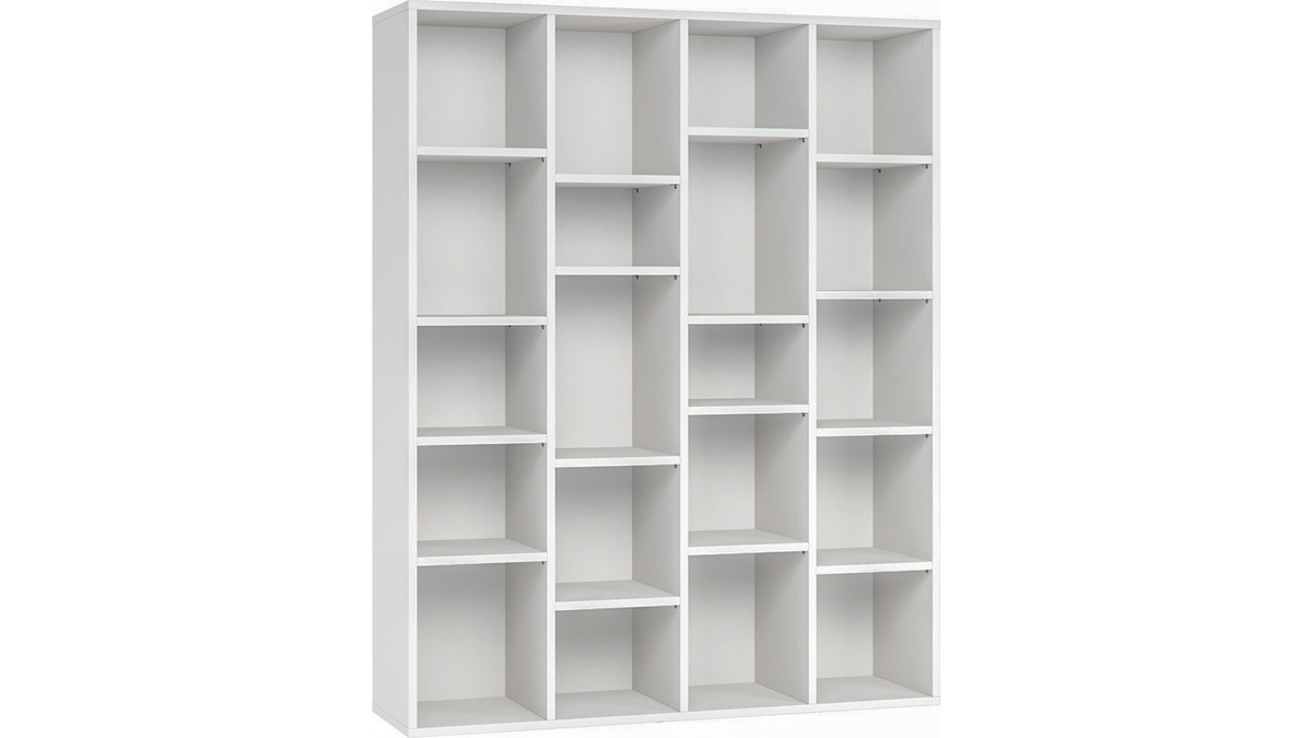 Bibliothque design en bois blanc L149 cm RYTHM