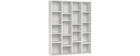 Bibliothèque design en bois blanc RYTHM