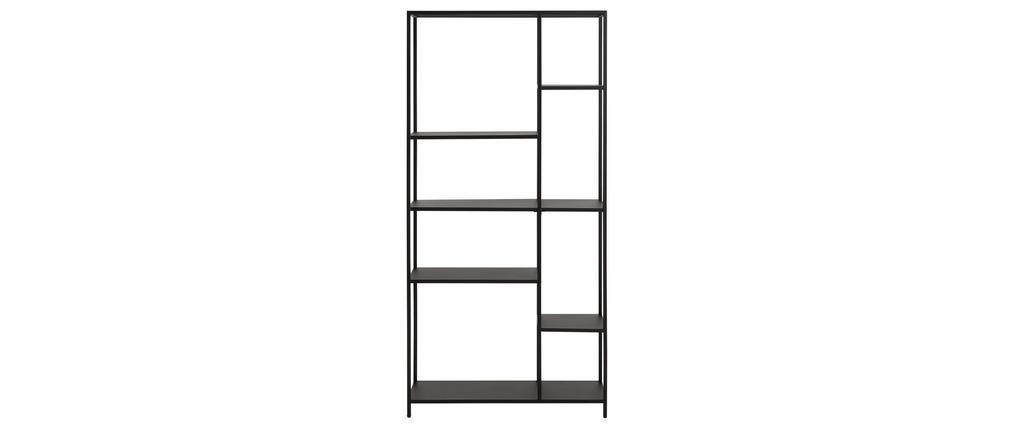 Biblioth�que design en m�tal noir H165 cm PODIUM