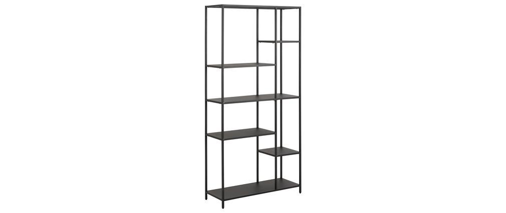 Biblioth�que design en m�tal noir H165 cm PODIUM