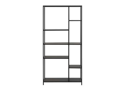 Biblioth&egrave;que design en m&eacute;tal noir H165 cm PODIUM
