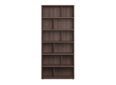 Bibliothèque design finition bois foncé noyer L92 cm EPURE