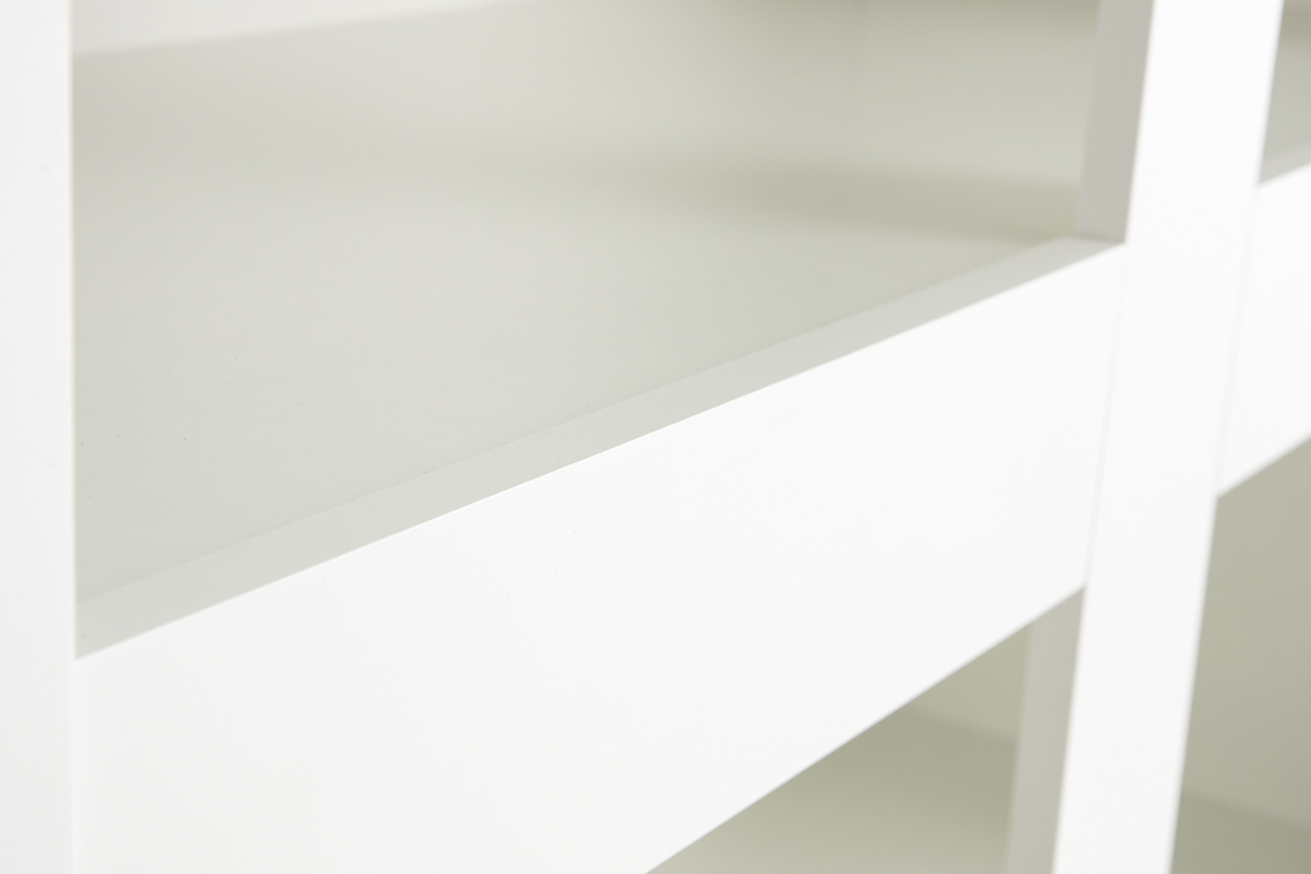 Biblioth�que design laqu�e blanc mat TINO