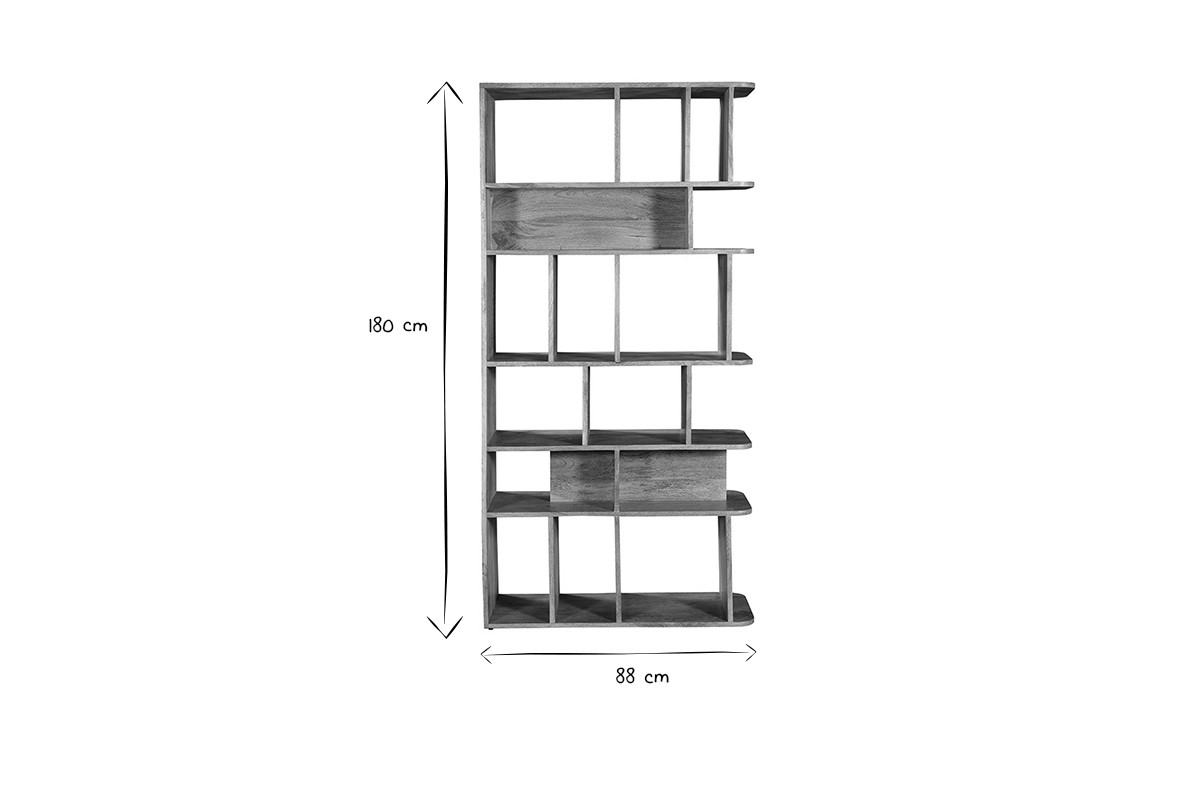 Bibliothque en bois manguier massif L88 cm RUPAH