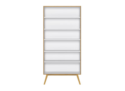 Biblioth&egrave;que scandinave ch&ecirc;ne et blanc POTTER