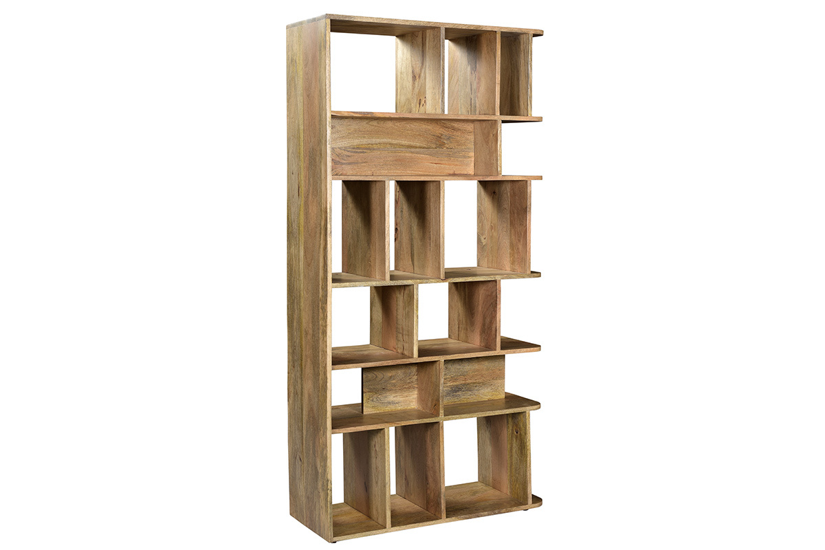 Biblioth�que s�parateur en bois manguier massif L88 cm RUPAH