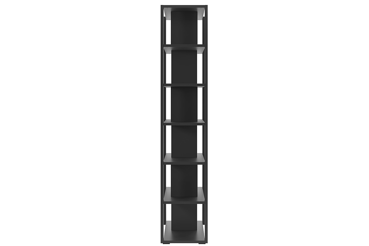 Bibliothque sparatrice d'espace design noire L168 cm MUSSO