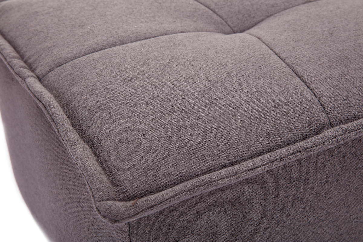 Bout de lit tissu gris fonc� SUKA