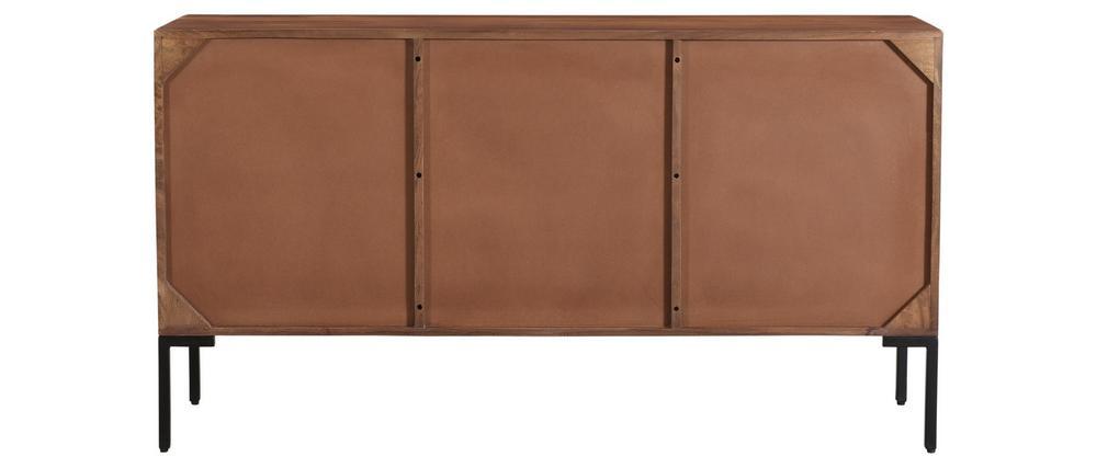 Buffet 3 portes en manguier massif et m�tal ONDA