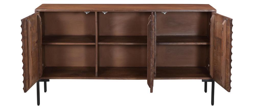 Buffet 3 portes en manguier massif et m�tal ONDA