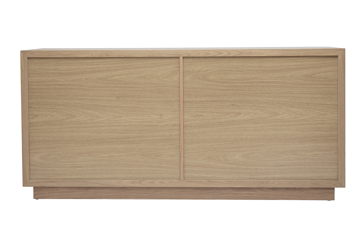 Buffet  motifs chevrons en bois clair chne L160 cm ARROW