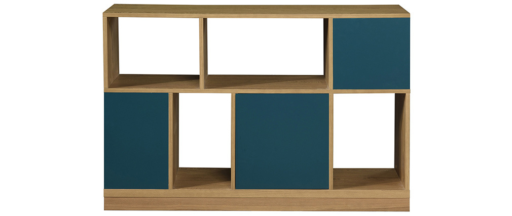 Buffet bas r�versible bleu canard et blanc JODIE - Miliboo & St�phane Plaza