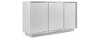 Buffet design 3 portes blanc laqu&eacute; brillant L138 cm COMO