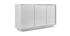 Buffet design 3 portes blanc laqu&eacute; brillant L138 cm COMO