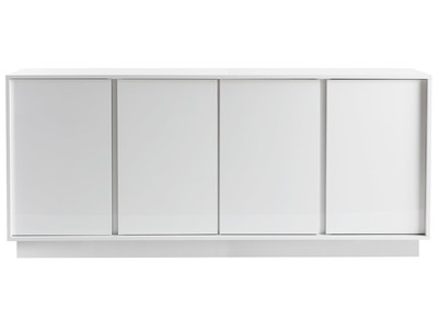 Buffet design 4 portes blanc laqu&eacute; brillant L180 cm COMO