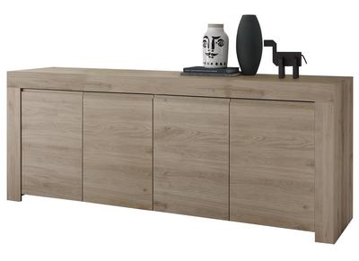 Buffet design 4 portes finition ch&ecirc;ne L210 cm TINO