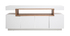 Buffet design blanc mat et niche en bois LIVO