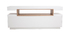Buffet design blanc mat et niche en bois LIVO