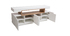Buffet design blanc mat et niche en bois LIVO