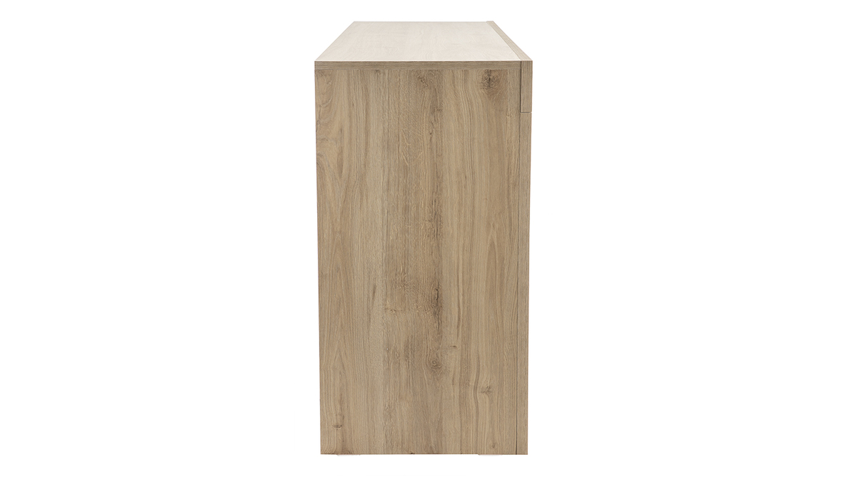 Buffet design finition bois clair chne 3 portes L138 cm TINO