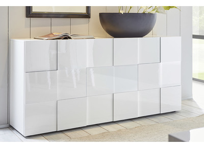 Buffet design laqu&eacute; blanc 180cm KUBE