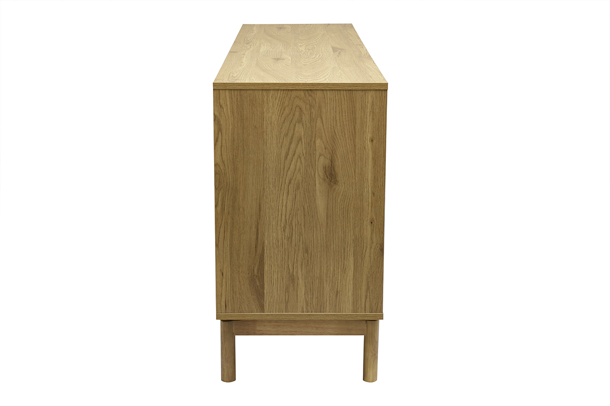 Buffet finition bois ch�ne 2 portes 3 tiroirs L160 cm YSEULT