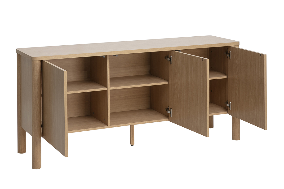 Buffet finition bois clair ch�ne 3 portes L160 cm IZZIE