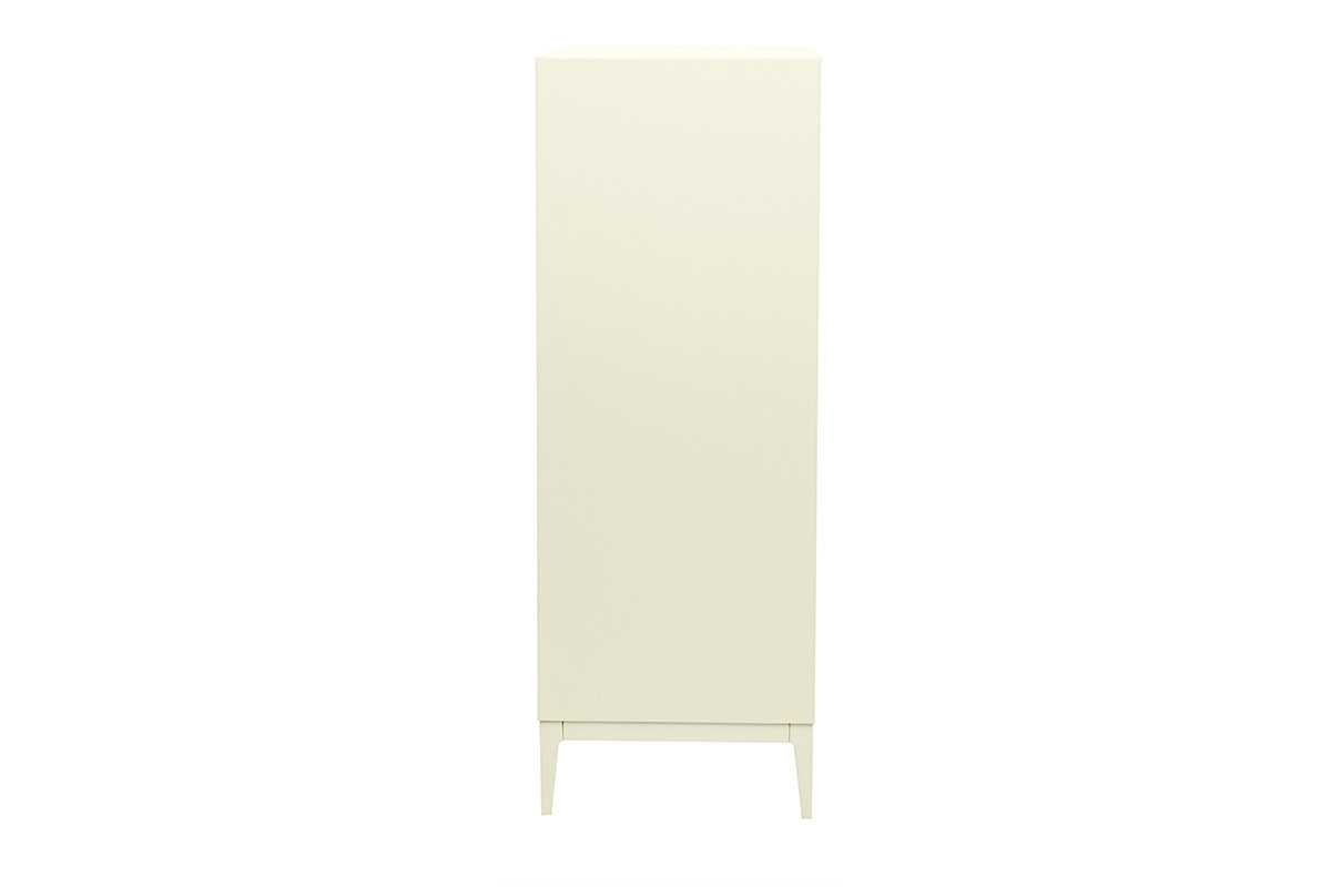 Buffet haut beige laqu� mat 2 portes 1 tiroir L90 cm GRAY