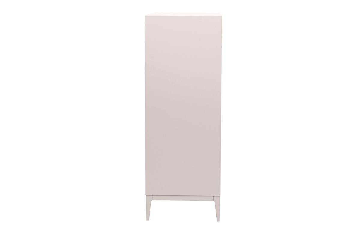 Buffet haut beige laqu� mat 2 portes 1 tiroir L90 cm GRAY