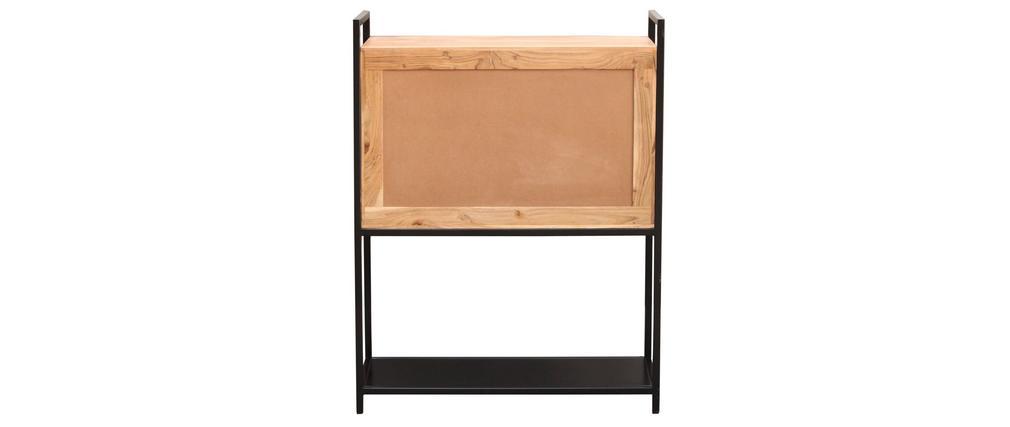 Buffet haut en acacia et m�tal noir H110 cm ARTHUS