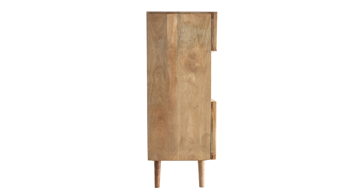 Buffet haut en bois manguier massif 3 portes coulissantes L85 cm ALBA