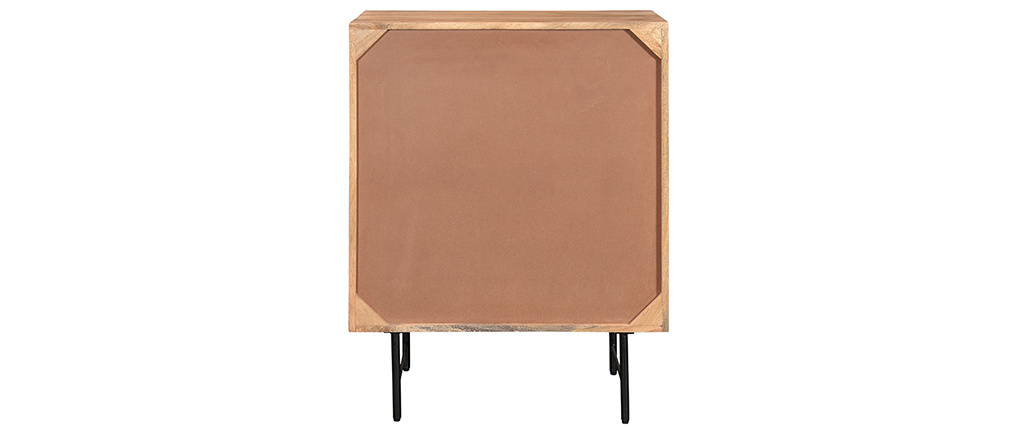 Buffet haut en manguier massif avec portes en relief L70 cm AGRA