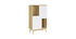 Buffet haut scandinave bois clair et blanc 2 portes TALIA