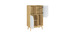Buffet haut scandinave bois clair et blanc 2 portes TALIA